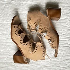 Mossimo Tan Lace Up Heels